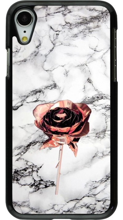 Hülle iPhone XR - Marble Rose Gold