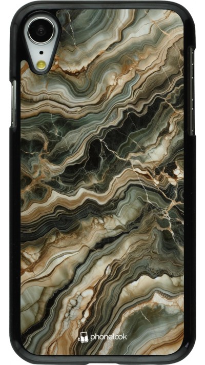 iPhone XR Case Hülle - Oliv Marmor