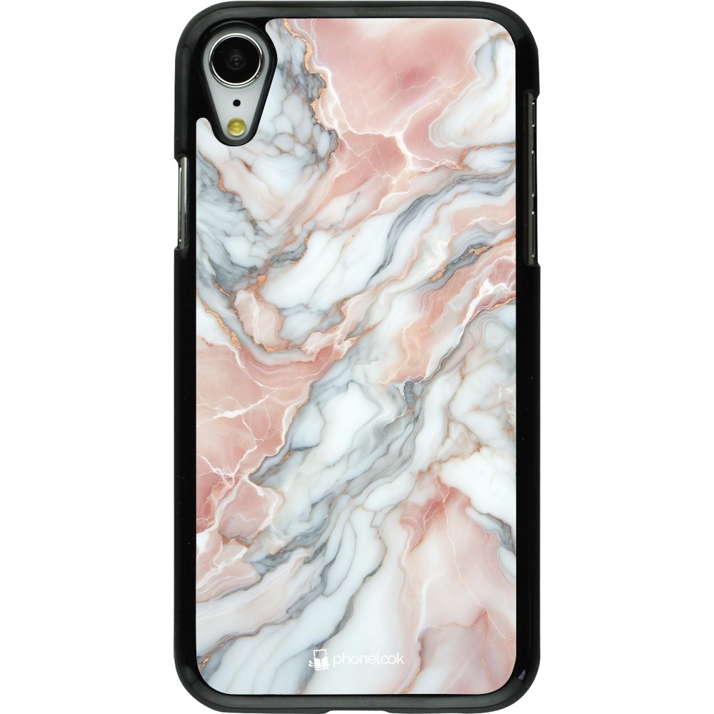iPhone XR Case Hülle - Rosa Leuchtender Marmor