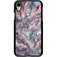 iPhone XR Case Hülle - Violetter silberner Marmor