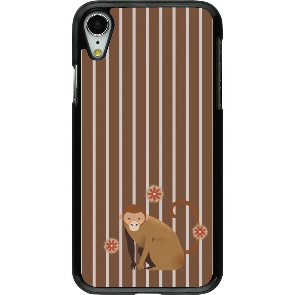 Coque iPhone XR - Monkey with stripes