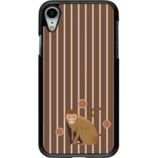 Coque iPhone XR - Monkey with stripes