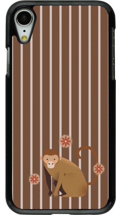 Coque iPhone XR - Monkey with stripes