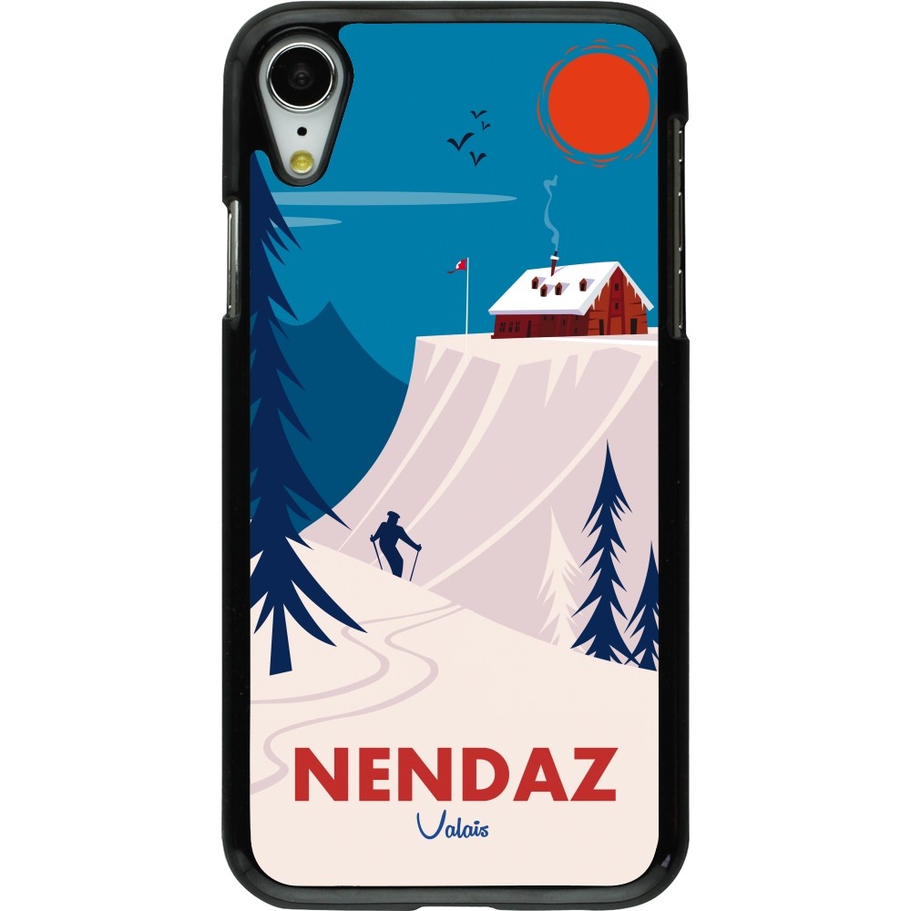 iPhone XR Case Hülle - Nendaz Cabane Ski