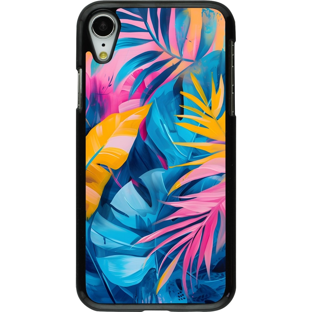 iPhone XR Case Hülle - Palms Blue