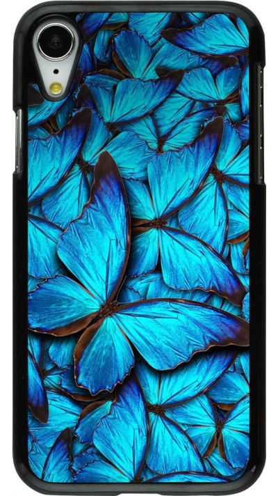Coque iPhone XR - Papillon - Bleu