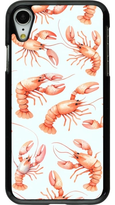 Coque iPhone XR - Pattern de homards pastels