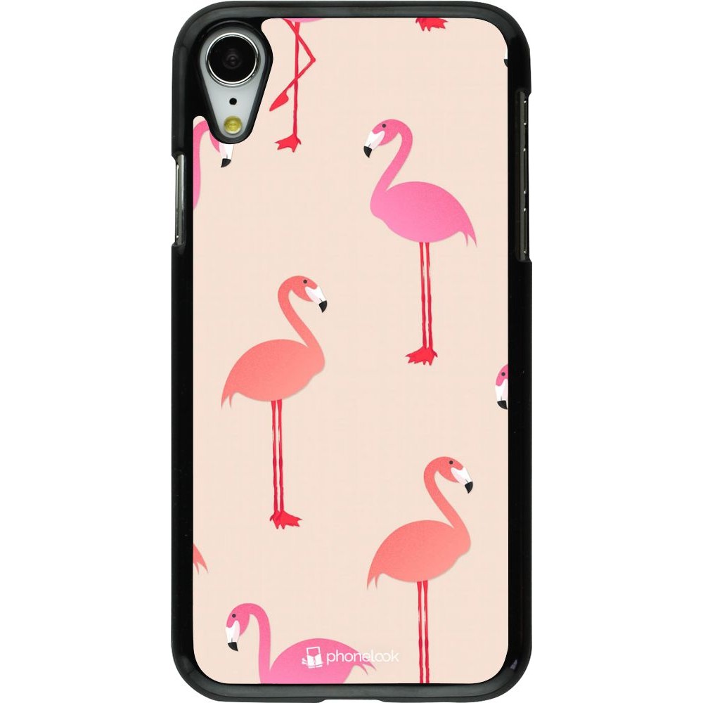 Hülle iPhone XR - Pink Flamingos Pattern