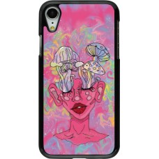 Coque iPhone XR - Psychedelic pink mushroom