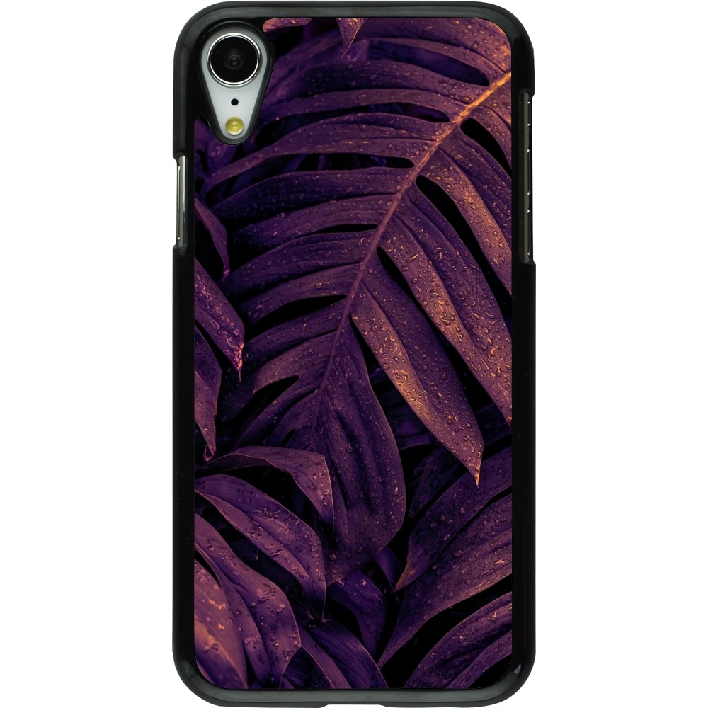 iPhone XR Case Hülle - Purple Light Leaves