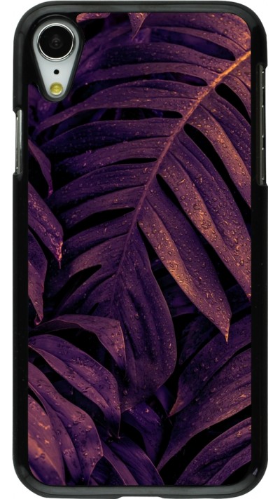 Coque iPhone XR - Purple Light Leaves