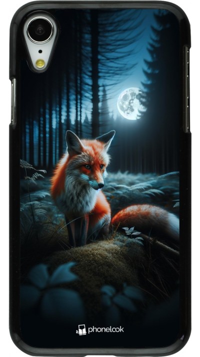 Coque iPhone XR - Renard lune forêt