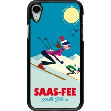 iPhone XR Case Hülle - Saas-Fee Ski Downhill