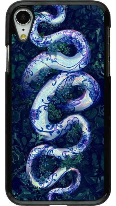 iPhone XR Case Hülle - Snake Blue Anaconda