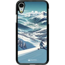 iPhone XR Case Hülle - Snowboarder Berg