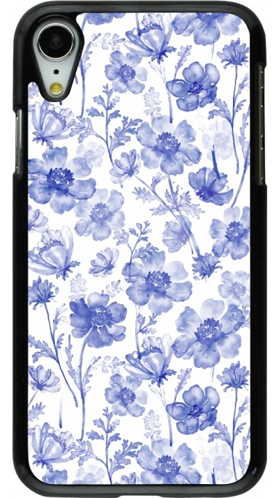 Coque iPhone XR - Spring 23 watercolor blue flowers