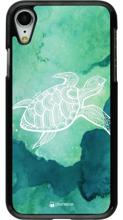 Hülle iPhone XR - Turtle Aztec Watercolor
