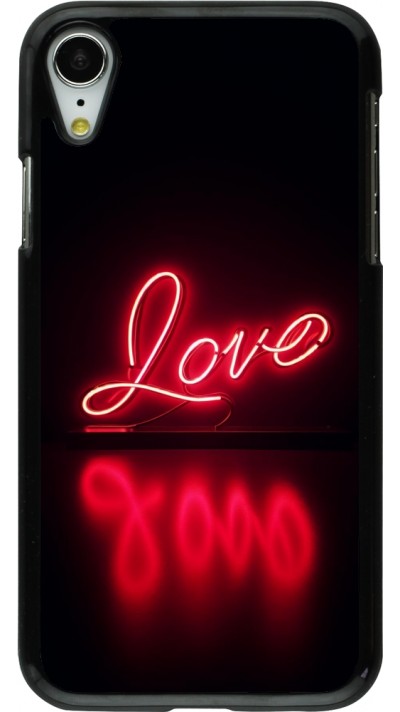 Coque iPhone XR - Valentine 2025 Neon Love