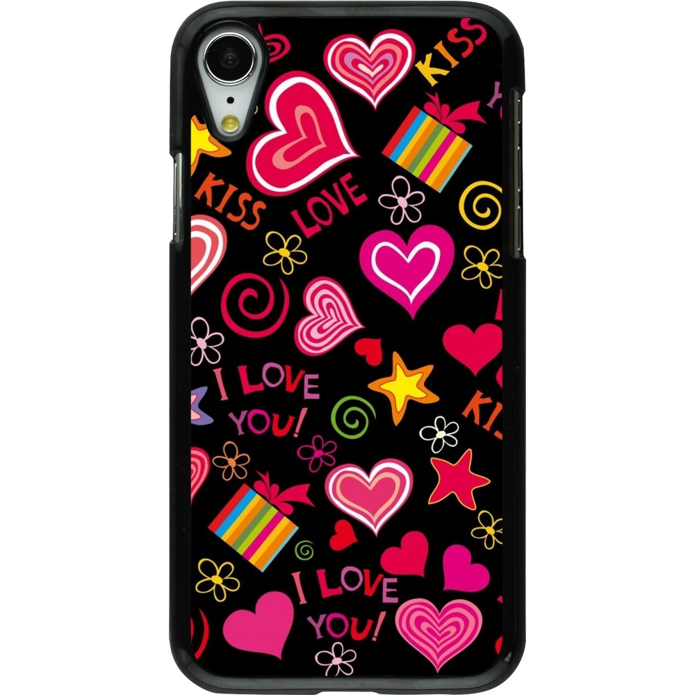 iPhone XR Case Hülle - Valentine 2023 love symbols