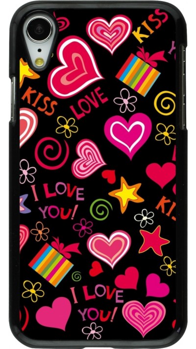 Coque iPhone XR - Valentine 2023 love symbols