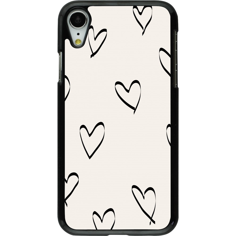 iPhone XR Case Hülle - Valentine 2023 minimalist hearts