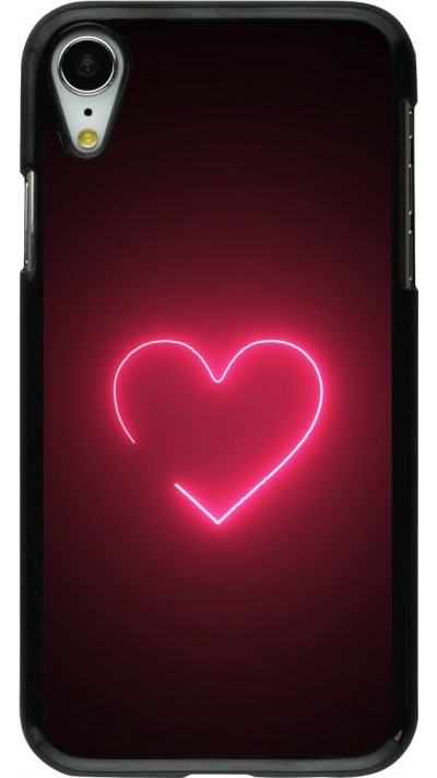 Coque iPhone XR - Valentine 2023 single neon heart