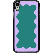iPhone XR Case Hülle - Wavy Rectangle Green Purple