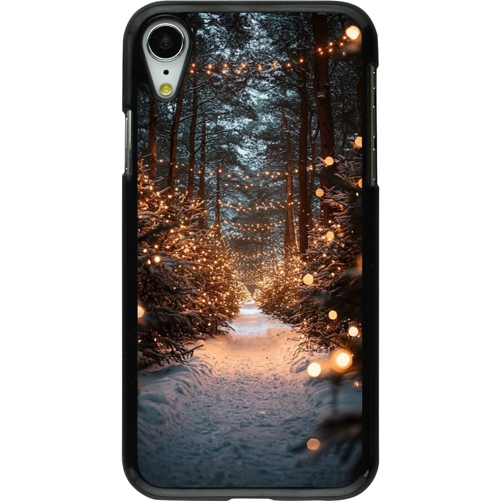 Coque iPhone XR - Winter 25 Winter snowy road