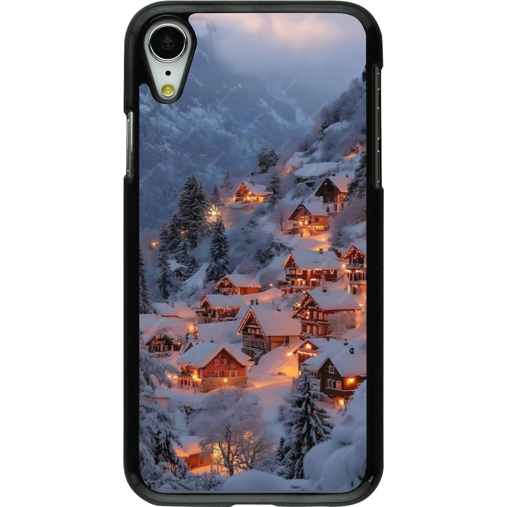 Coque iPhone XR - Winter 25 Winter snowy village