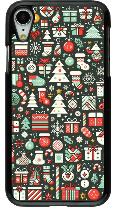 iPhone XR Case Hülle - Weihnachten 2023 Flachmuster