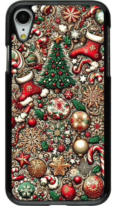 Coque iPhone XR - Noël 2023 micro pattern