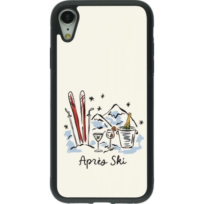 Coque iPhone XR - Silicone rigide noir After the sky 2026