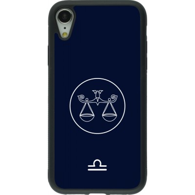 iPhone XR Case Hülle - Silikon schwarz Astrologie Waage