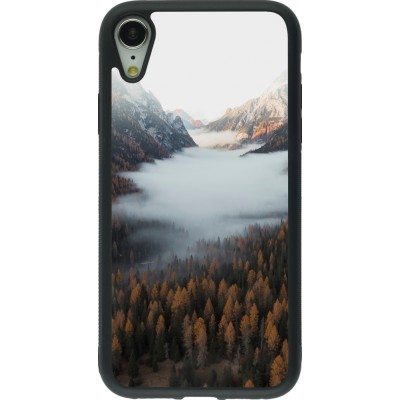 Coque iPhone XR - Silicone rigide noir Autumn 22 forest lanscape