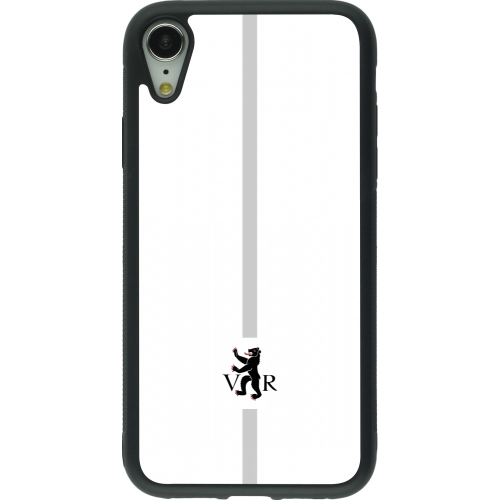 iPhone XR Case Hülle - Silikon schwarz Kanton AR weiss