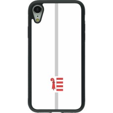 iPhone XR Case Hülle - Silikon schwarz Kanton JU weiss