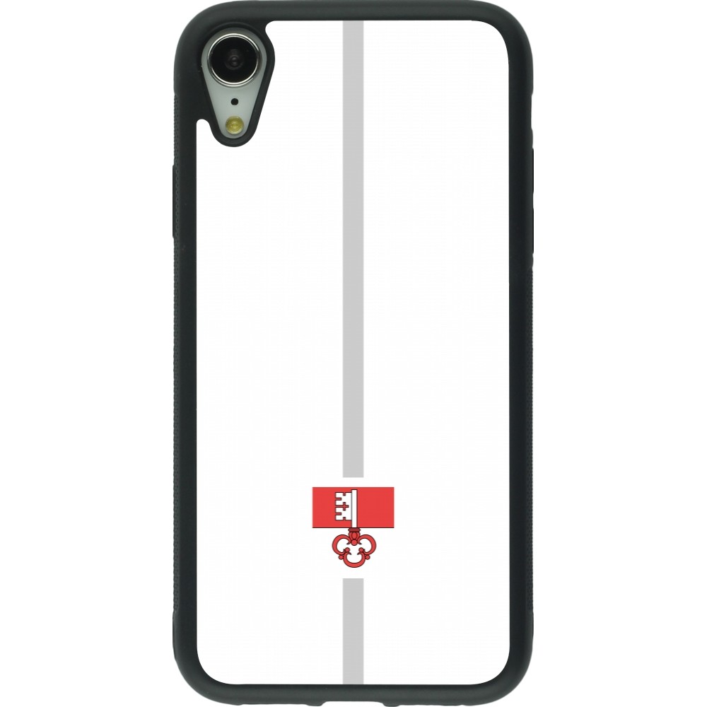iPhone XR Case Hülle - Silikon schwarz Kanton OW weiss