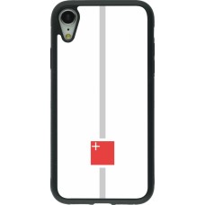 iPhone XR Case Hülle - Silikon schwarz Kanton SZ weiss