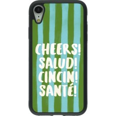 Coque iPhone XR - Silicone rigide noir Cheers 2026