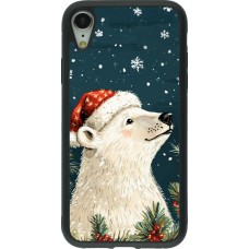 Coque iPhone XR - Silicone rigide noir Christmas 25 Bear