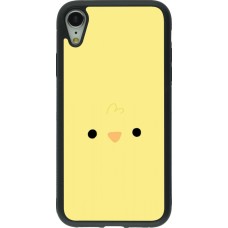 Coque iPhone XR - Silicone rigide noir Easter 2026 Little chicken
