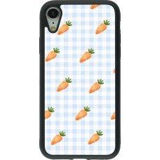 Coque iPhone XR - Silicone rigide noir Easter 2026 Pattern carrots