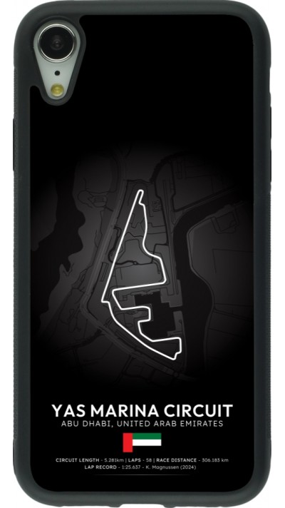 Coque iPhone XR - Silicone rigide noir F1 Track 2025 Abu Dhabi