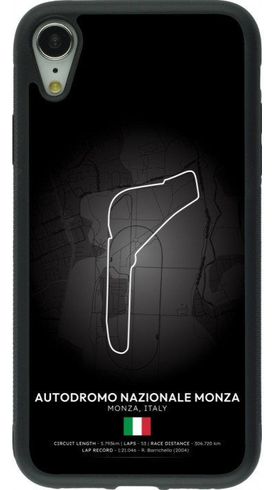 Coque iPhone XR - Silicone rigide noir F1 Track 2025 Italy