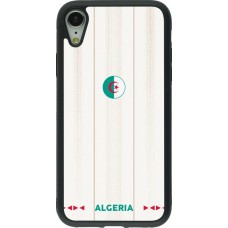 Coque iPhone XR - Silicone rigide noir Maillot de football Algérie 2026 personnalisable