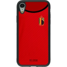 iPhone XR Case Hülle - Silikon schwarz Belgien 2022 personalisierbares Fußballtrikot
