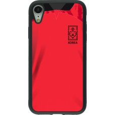 iPhone XR Case Hülle - Silikon schwarz Südkorea 2022 personalisierbares Fussballtrikot