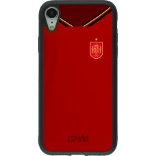 iPhone XR Case Hülle - Silikon schwarz Spanien 2022 personalisierbares Fußballtrikot