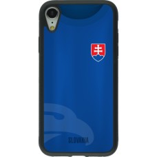 iPhone XR Case Hülle - Silikon schwarz Fussballtrikot Slowakei