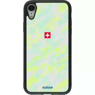 iPhone XR Case Hülle - Silikon schwarz Schweiz Away 2026 personalisierbares Fussballtrikot